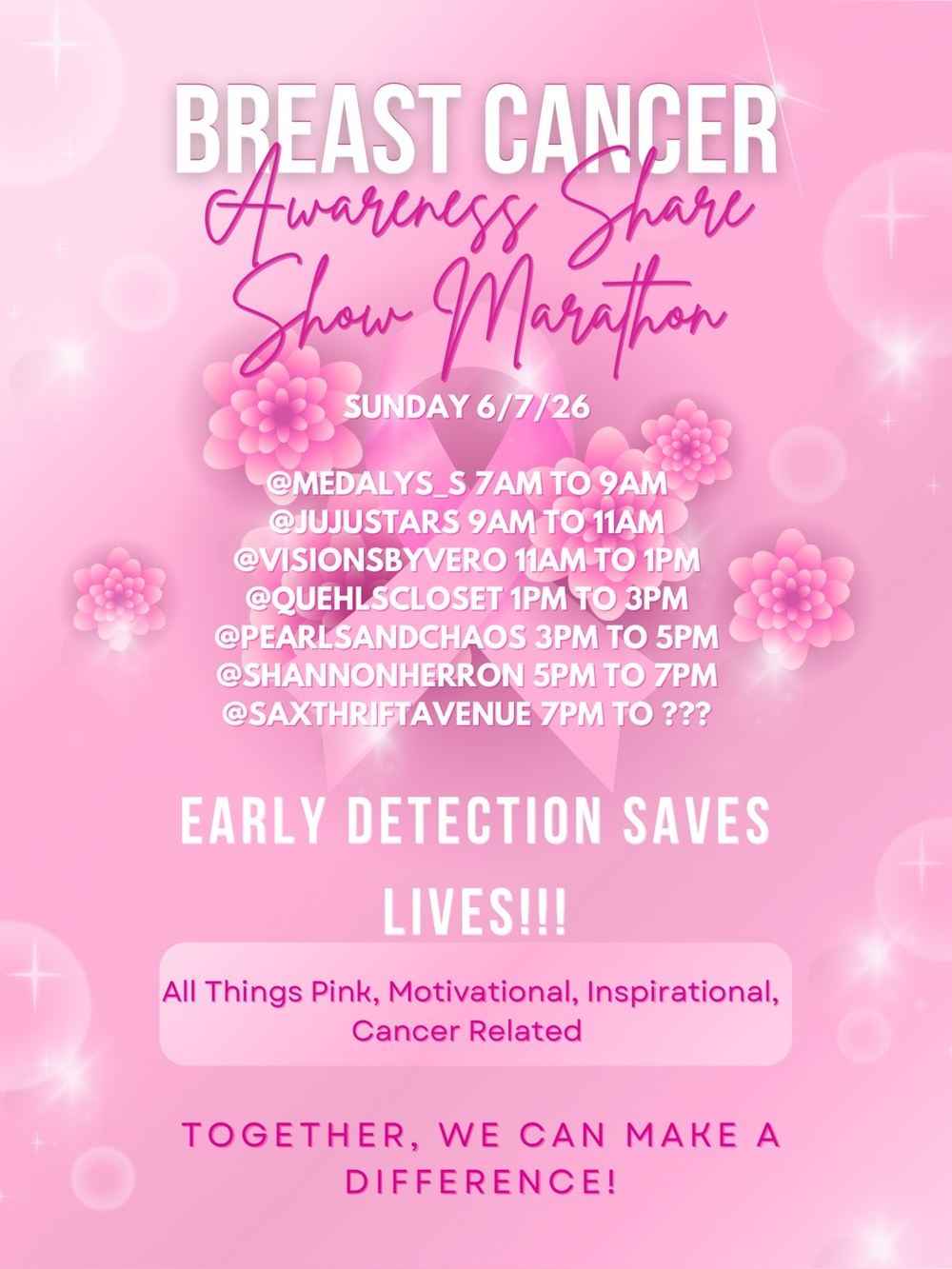 Breast Cancer Awareness Share Show Marathon!!!